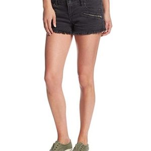 Volcom Black Denim Yae Zip Shorts